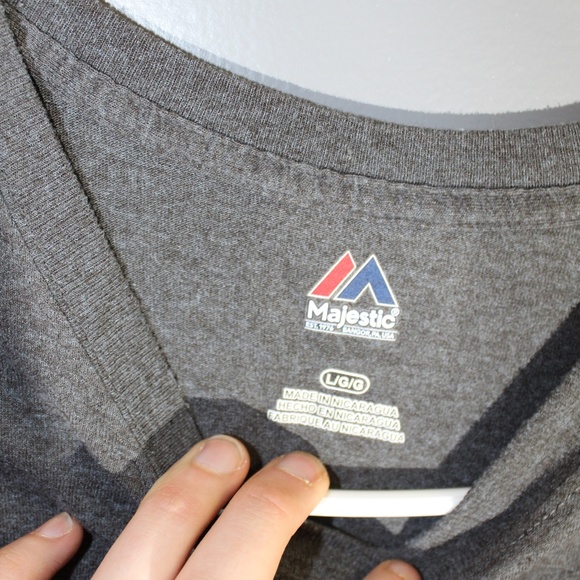 MLB Kansas City Royals Majestic Grey LG TEE - Picture 4 of 5